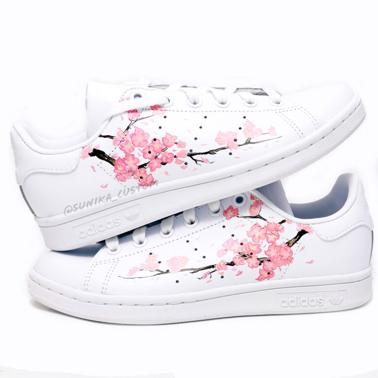 stan smith fleurs rouges